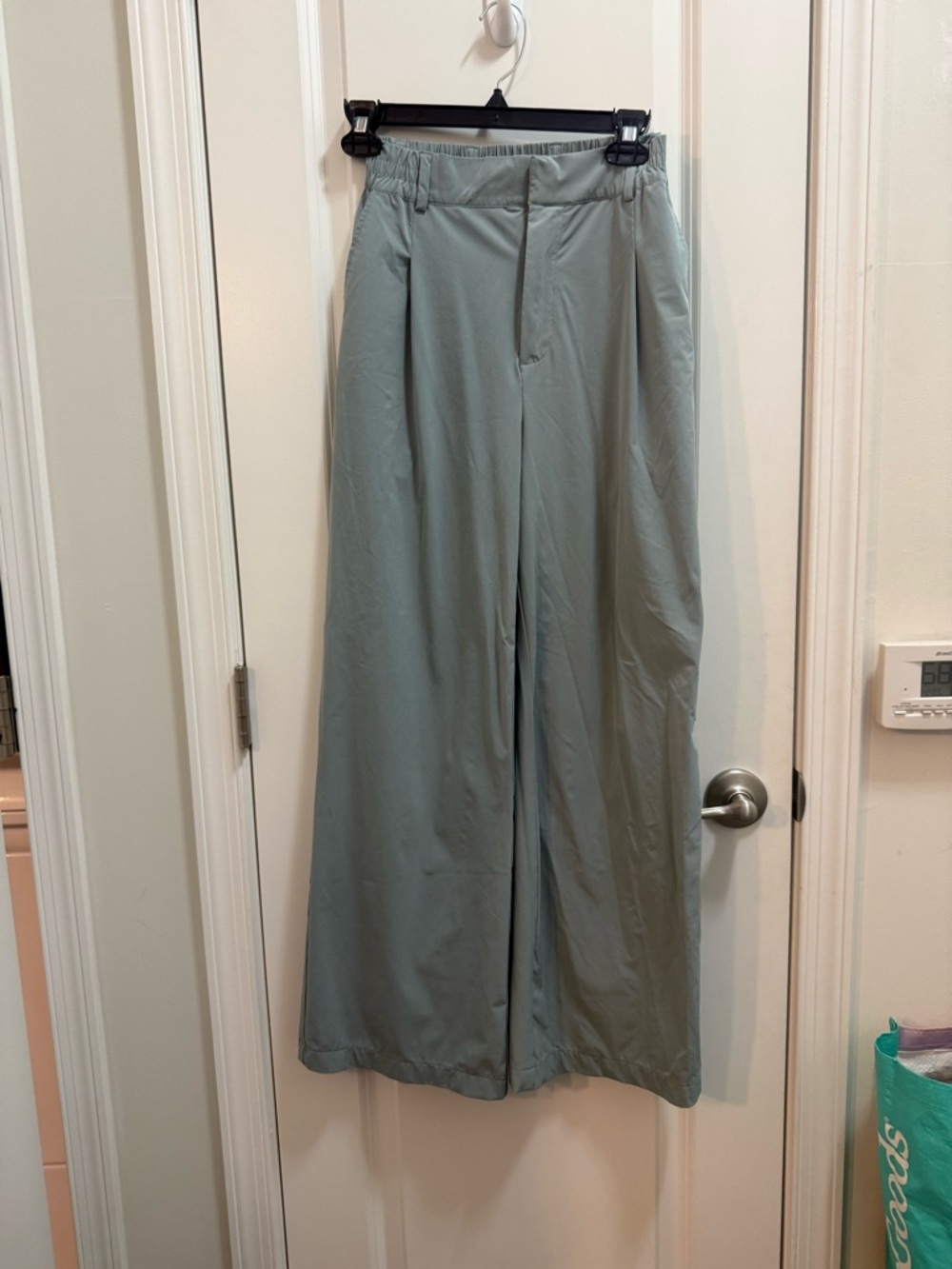 ALO Light Blue (Cosmic Grey) Wide-Leg High-Waist Pants - Picture 3 of 7